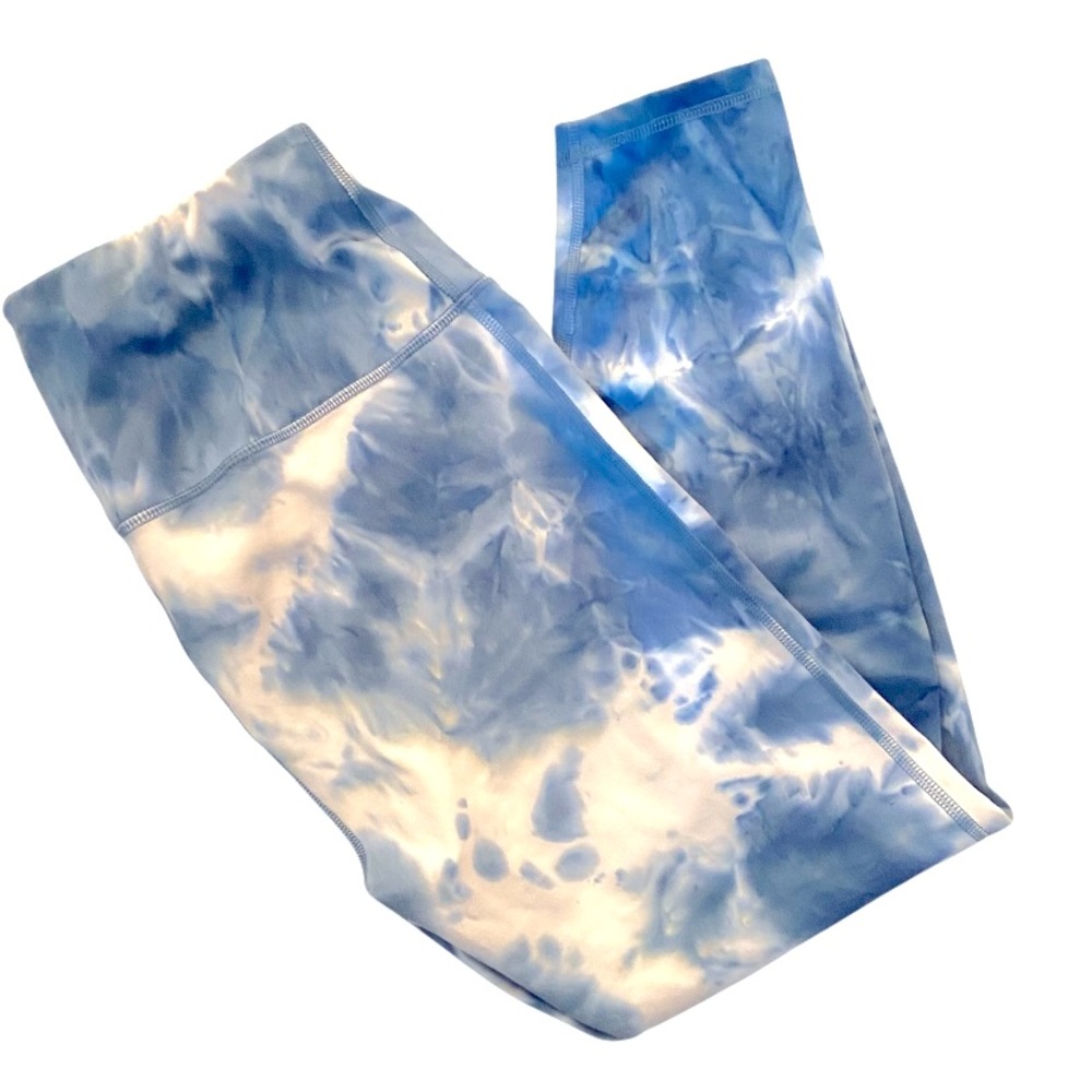HARMONY BALANCE women’s athletic blue Tie-dye yoga pants leggings stretchy - Picture 2 of 4